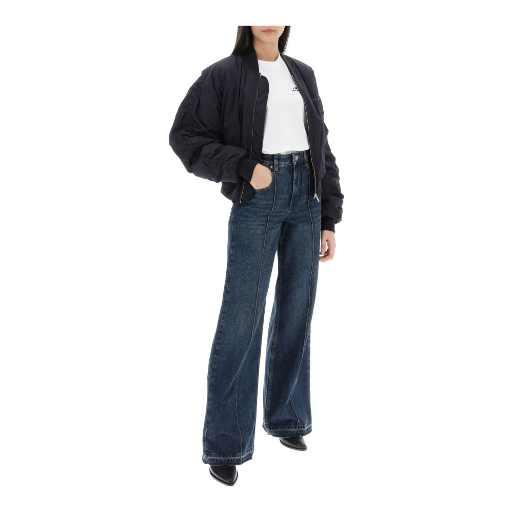 Isabel marant Vintage Flared Jeans met Gestikte Plooi Blue Dames