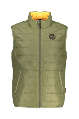 gilet-sans-manches-a-fermeture-eclair-contrastee-vert
