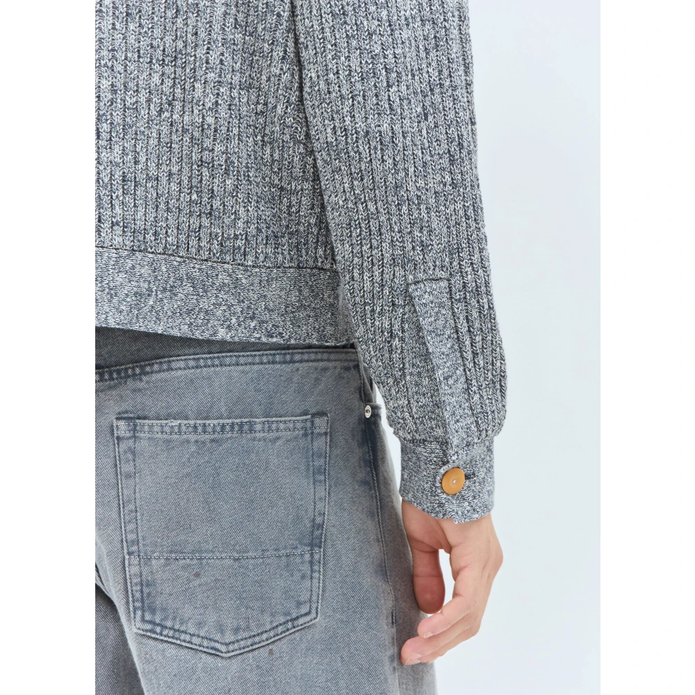 Brain Dead Gebreide Katoenen Vest Gray Heren