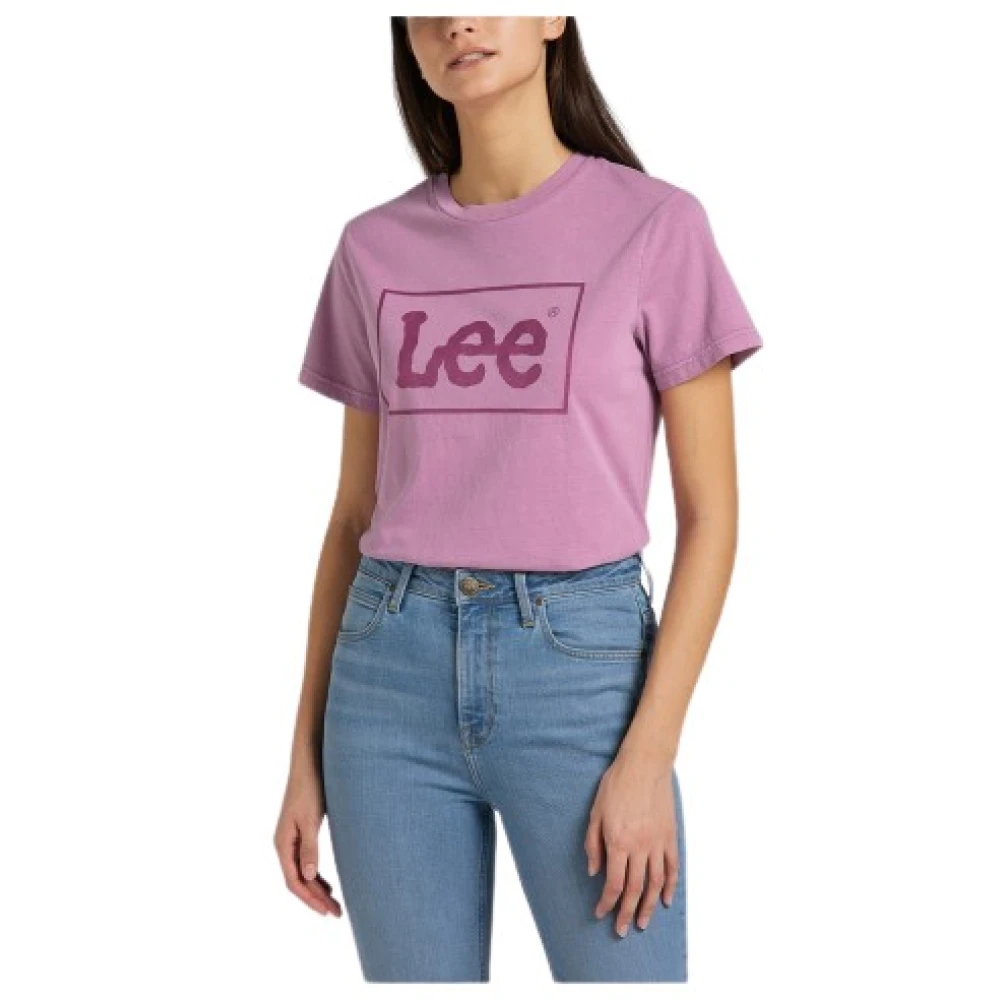 Lee Dames Katoenen T-Shirt Pink Dames
