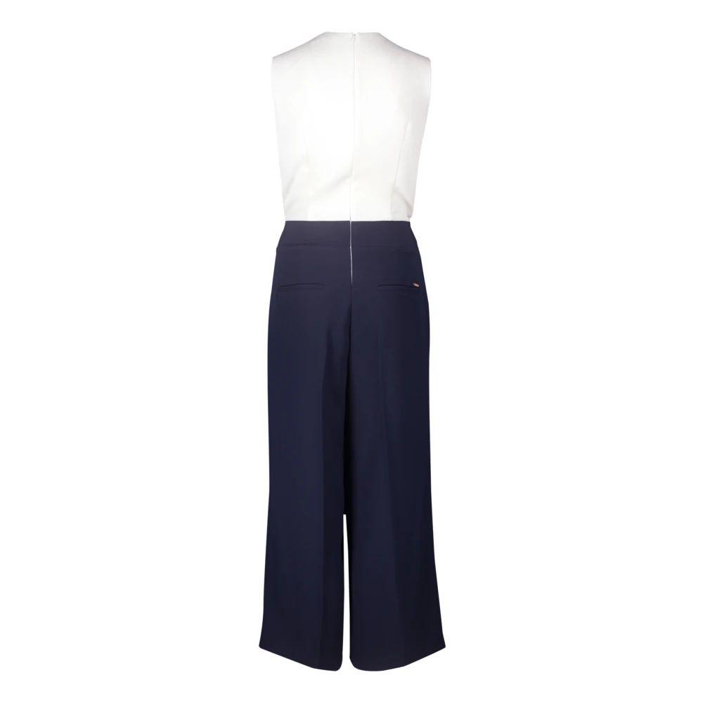Betty & Co Mouwloze Jumpsuit met Patches Blue Dames