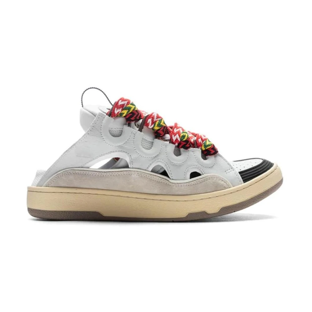 Lanvin Women's White Calfskin Chunky Sneakers With Oversized Sole