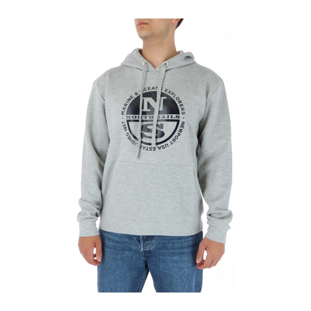 North Sails Men's Gray Printed Long Sleeve Sweatshirt