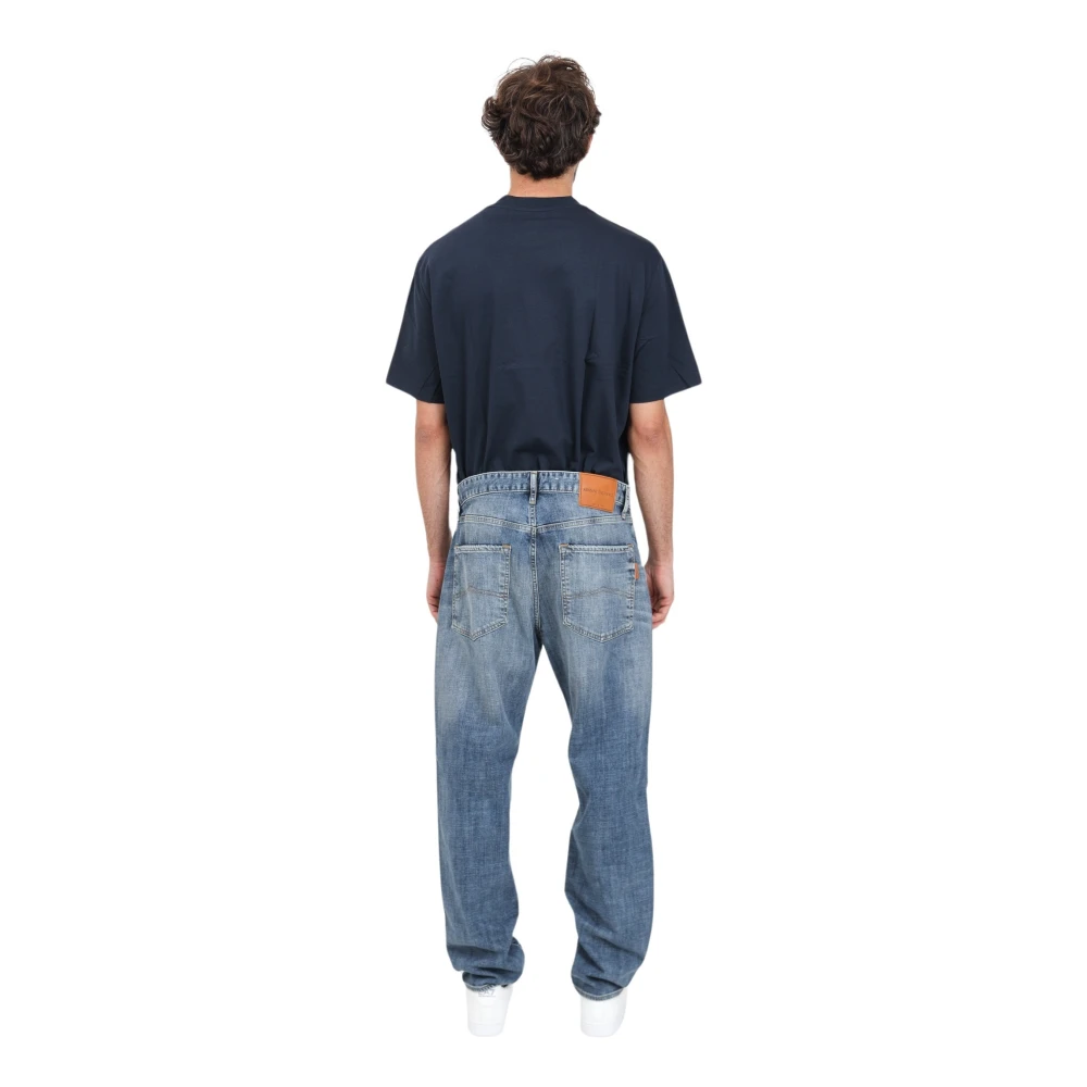 Armani Exchange Loose Tapered Denim Jeans Blue Heren