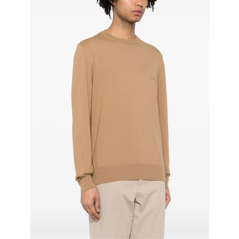 Boss Gezellig Beige Crewneck Sweater Beige Heren