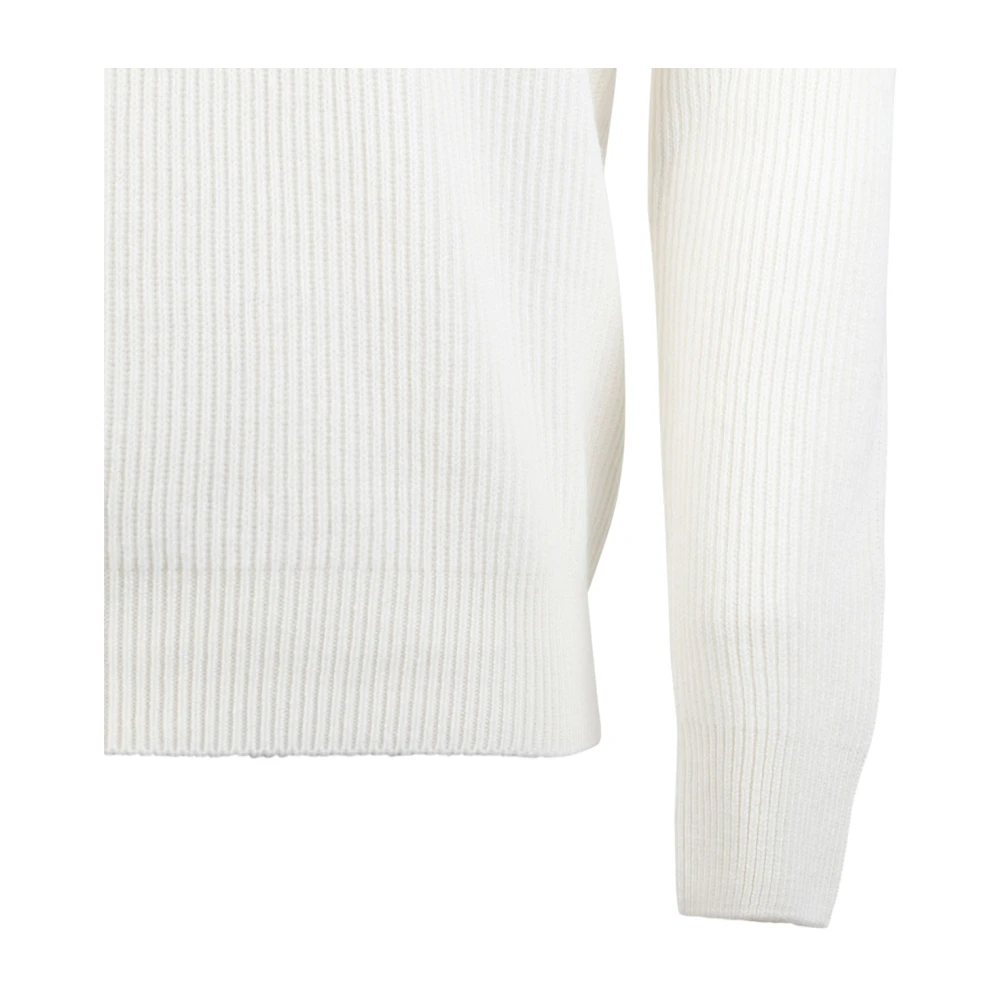 Gran Sasso Witte Geribbelde Sweatshirt Lange Mouwen White Heren