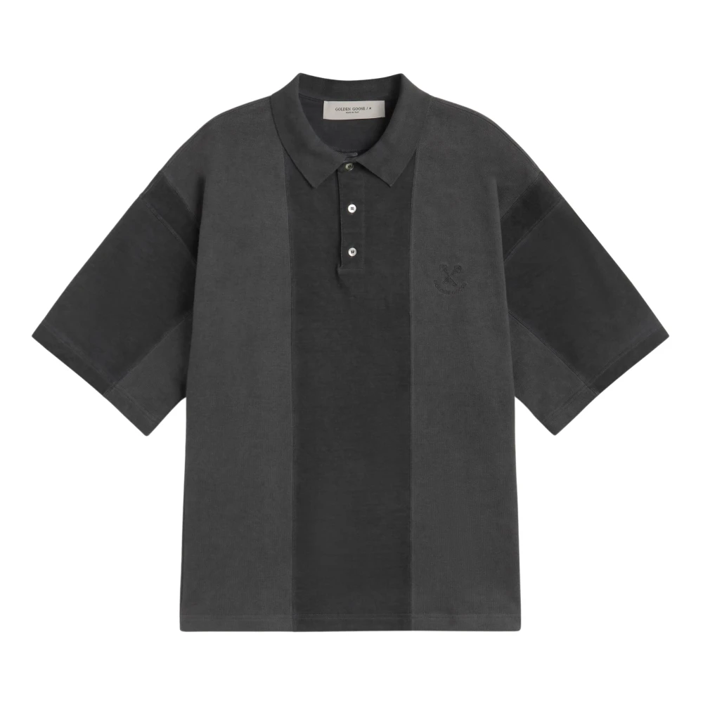Golden Goose Marghera Polo Shirt Gray Heren