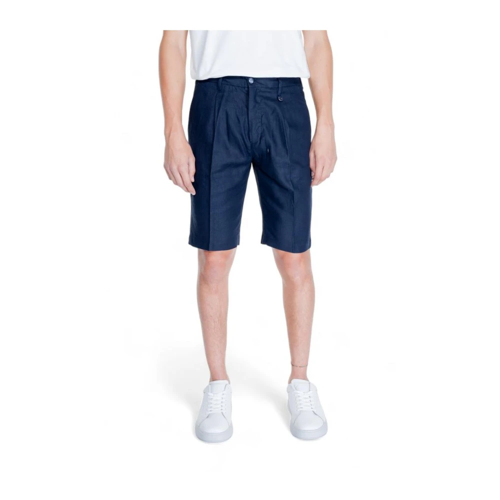 Antony Morato Men's Blue Linen Viscose Bermuda Shorts Collection - Casual Shorts - S- Shorts