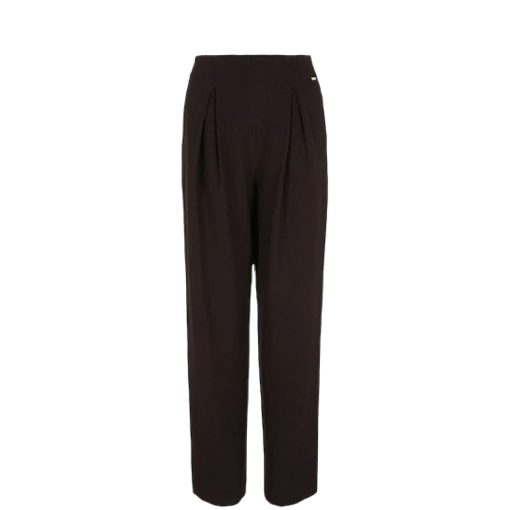 Armani Exchange Vrouw Zwart Broeken Dames, 2XS, Polyester, Wijde Pijpen Broek