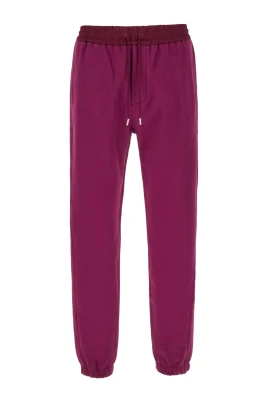 Bomullsjoggingbyxor med broderad logga