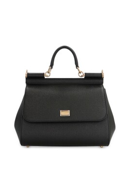 black-handbag-with-flap-top