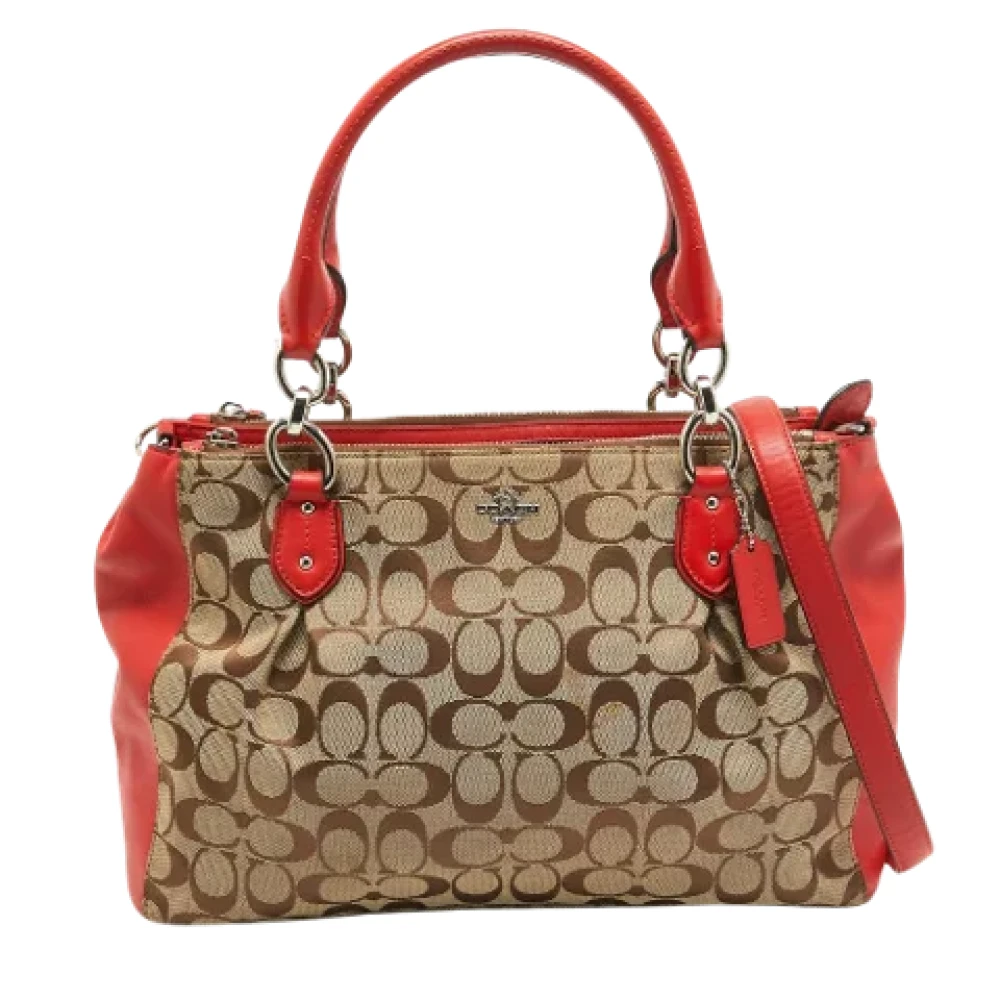Coach Pre-owned Canvas totes Red Dames