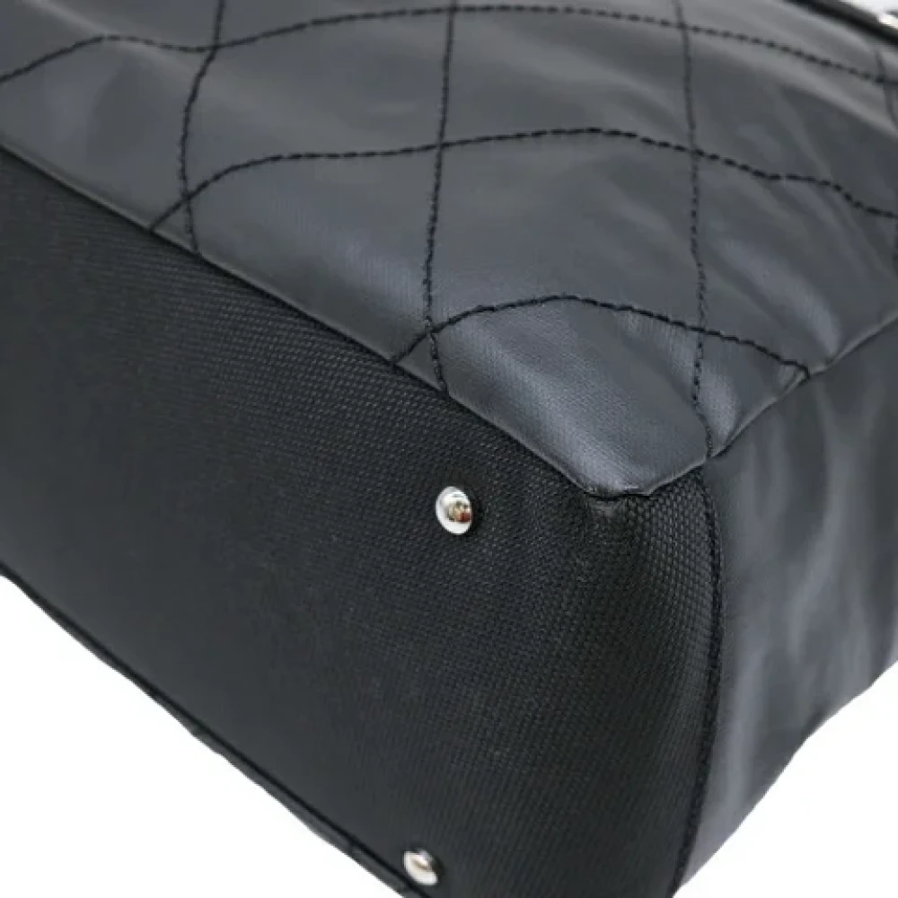 Chanel Vintage Pre-owned Coated canvas chanel-bags Black Dames