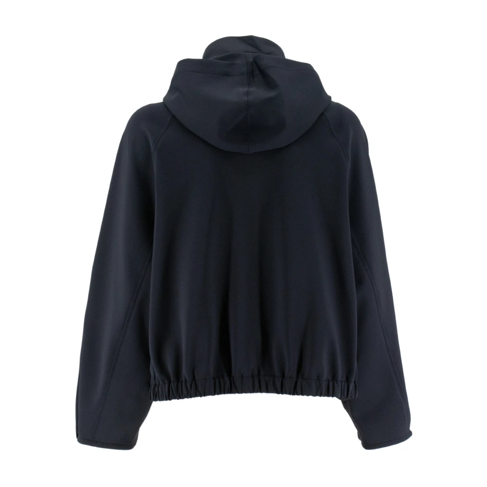 Duno Technische Stof Hoodie Jas Blue Dames