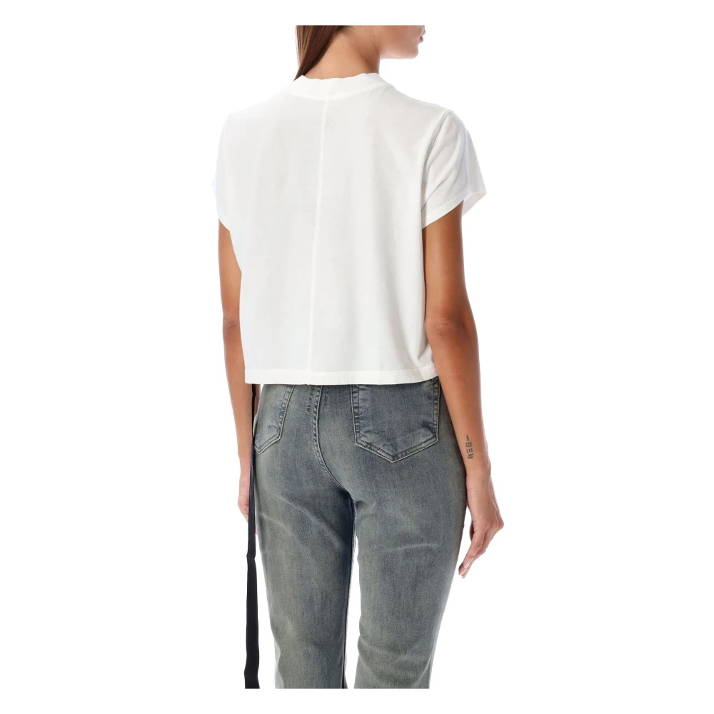 Rick Owens Cropped Small Level T-shirt White Dames
