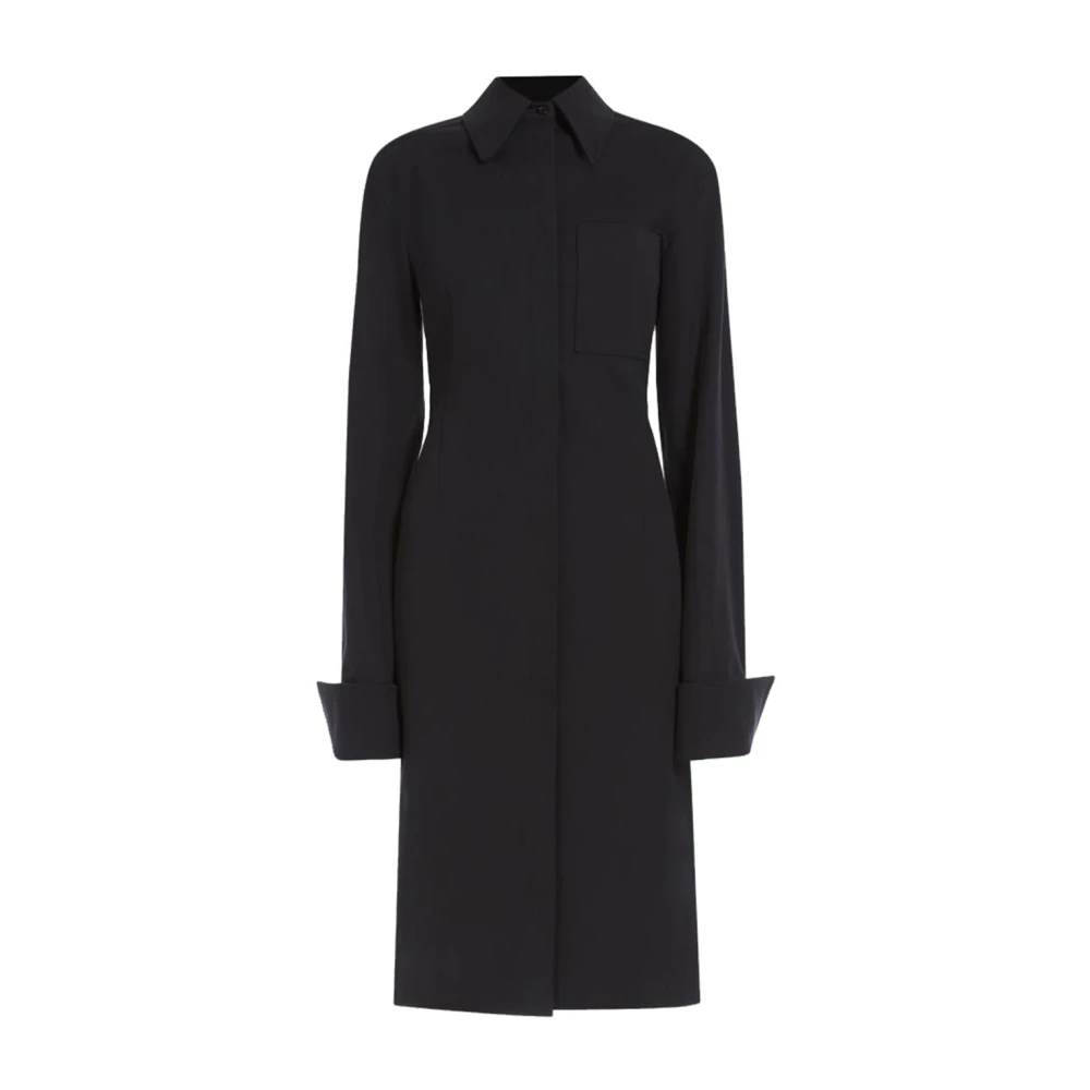 SPORTMAX Zwarte Felino Elegante Modieuze Jurk Black Dames