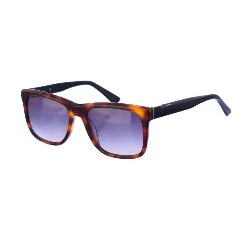 Calvin Klein Men's Brown Square Acetate Sunglasses With Uv Protection