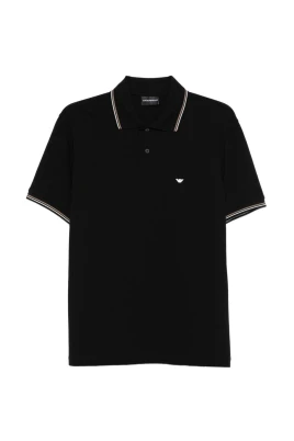 Slim-fit stretch piqué pikétröja med mikro-örn