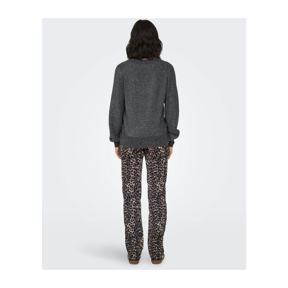 Jacqueline de Yong Glitter Kraag Ketting voor Vrouwen Gray Dames