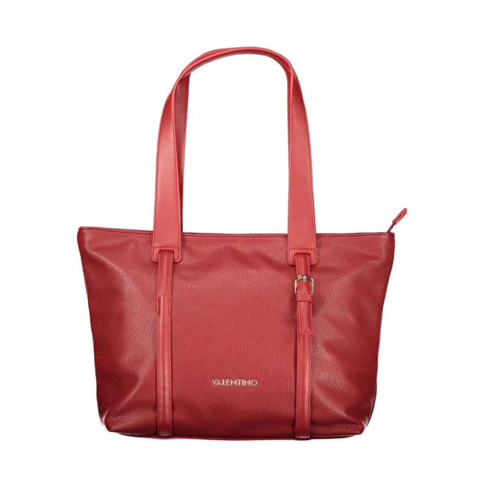 Valentino Women's Red Shopping Bags, One Size, Rosso Polyurethane Shoulder Bag