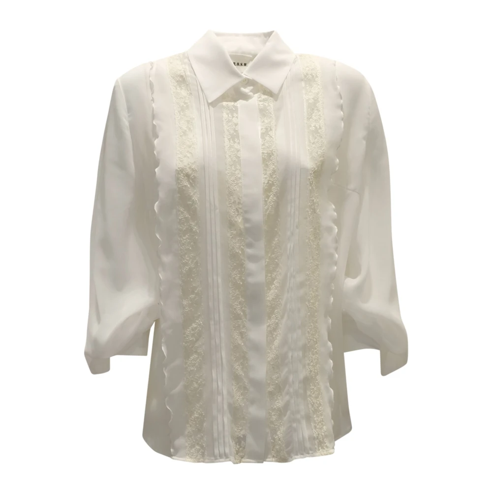 P.a.r.o.s.h. Crème Polyamide Polidori24 Shirt Beige Dames