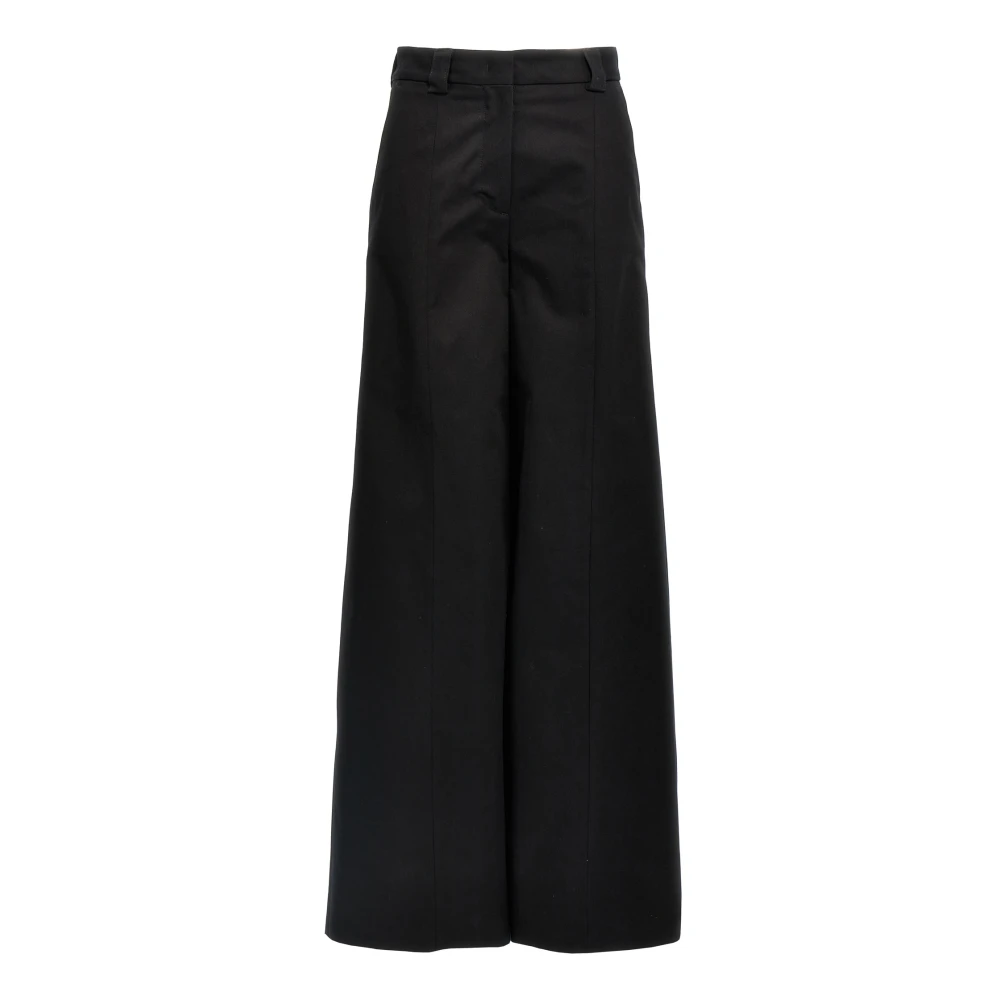 Thelatest Women's Black Wide Trousers, 2XS, Alma Trousers