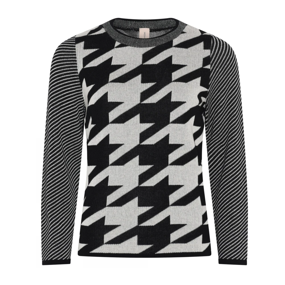 Skovhuus Houndstooth Patroon Pullover Trui Room Black Dames