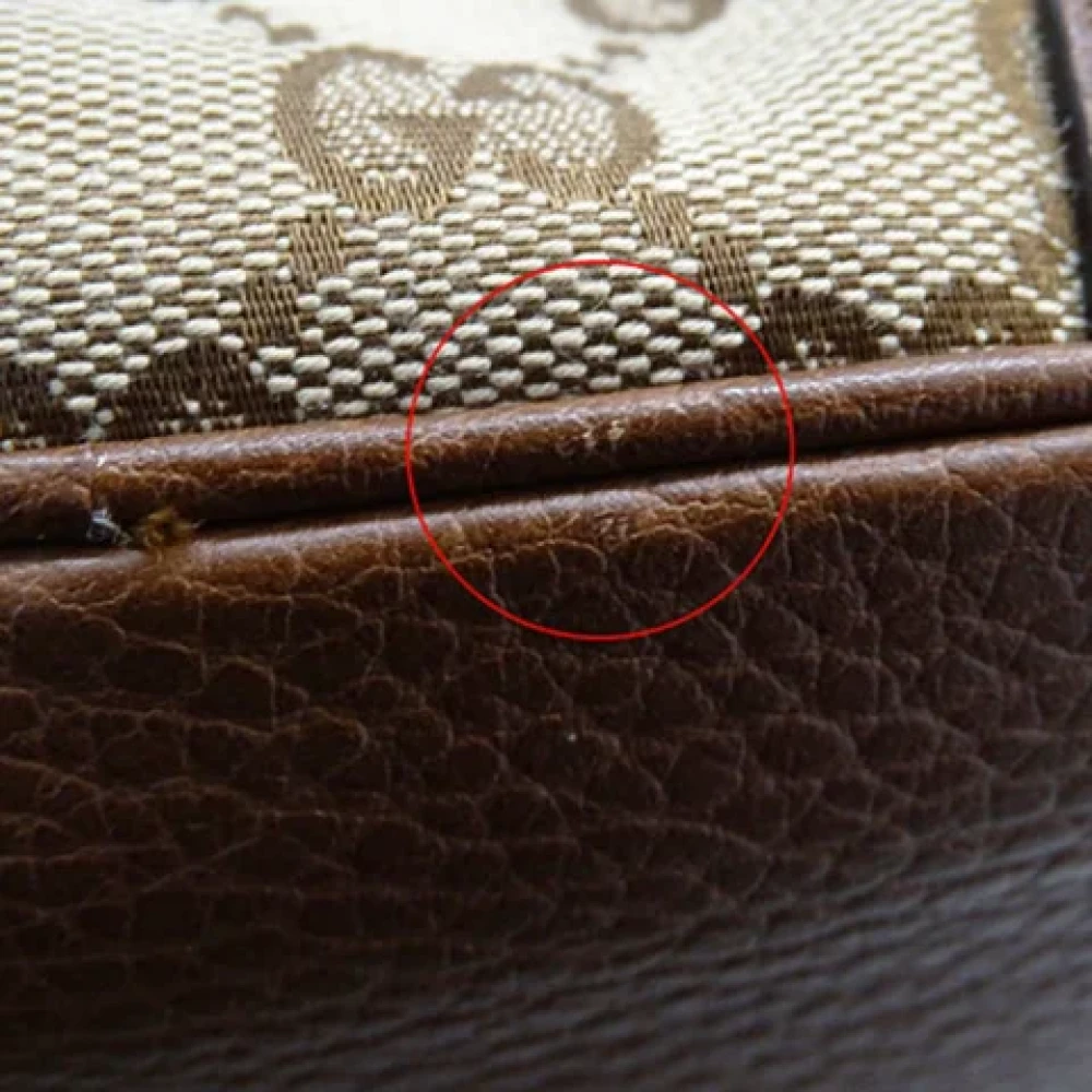 Gucci Vintage Pre-owned Canvas shoulder-bags Brown Dames
