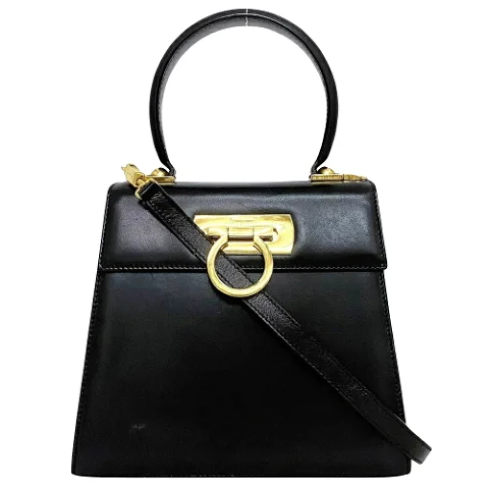 Salvatore Ferragamo Pre-owned Leather handbags Black Dames