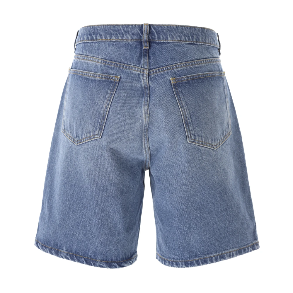 Moschino Denim Teddy Bear Bermuda Shorts Blue Heren