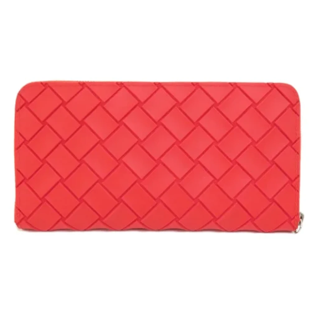 Bottega Veneta Vintage Pre-owned Fabric wallets Red Dames