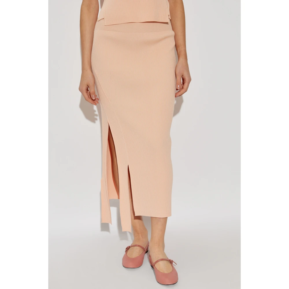 Victoria Beckham Geribbelde rok Orange Dames