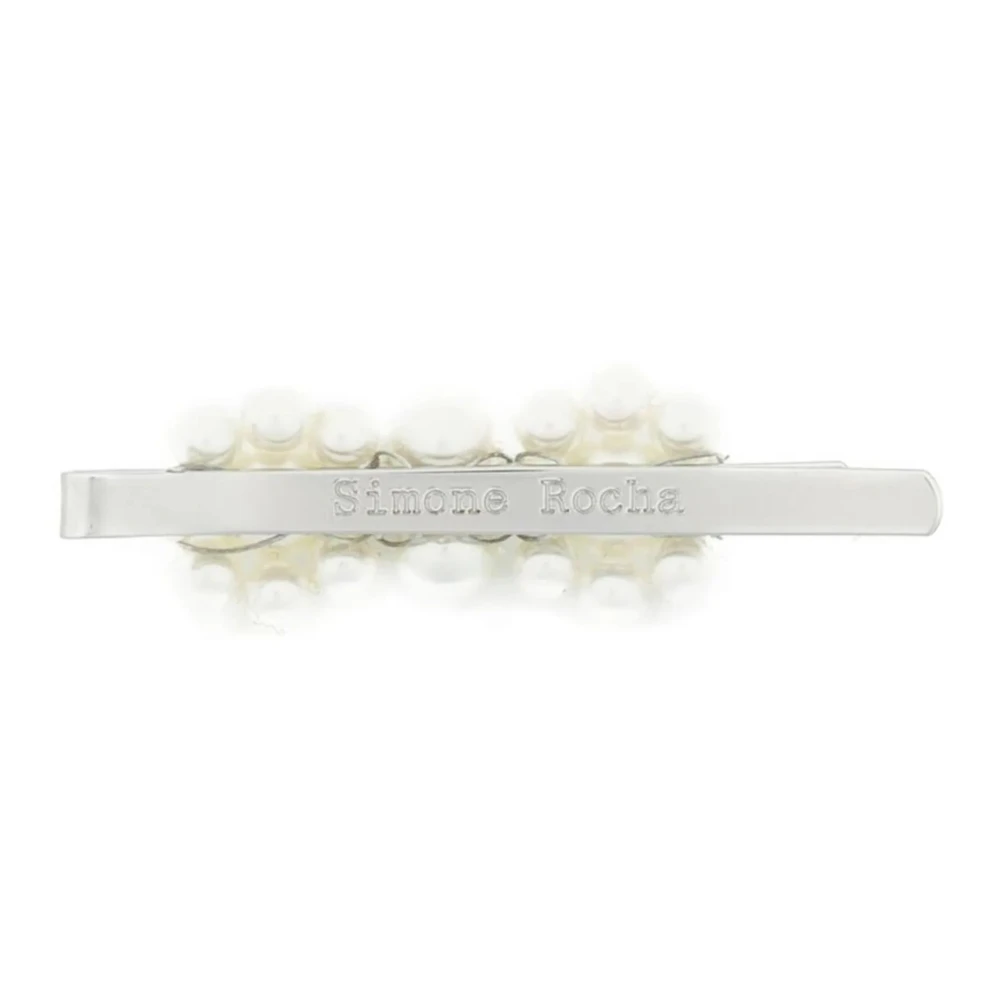 Simone Rocha Zilveren Bloem Haarklem Gray Dames