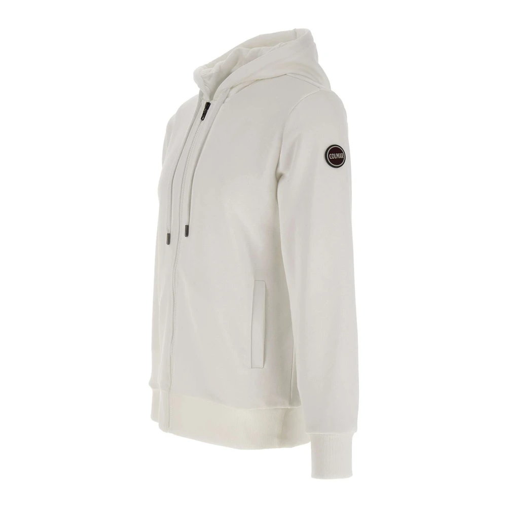 Colmar Witte Katoenen Sweatshirt Met Rits White Heren