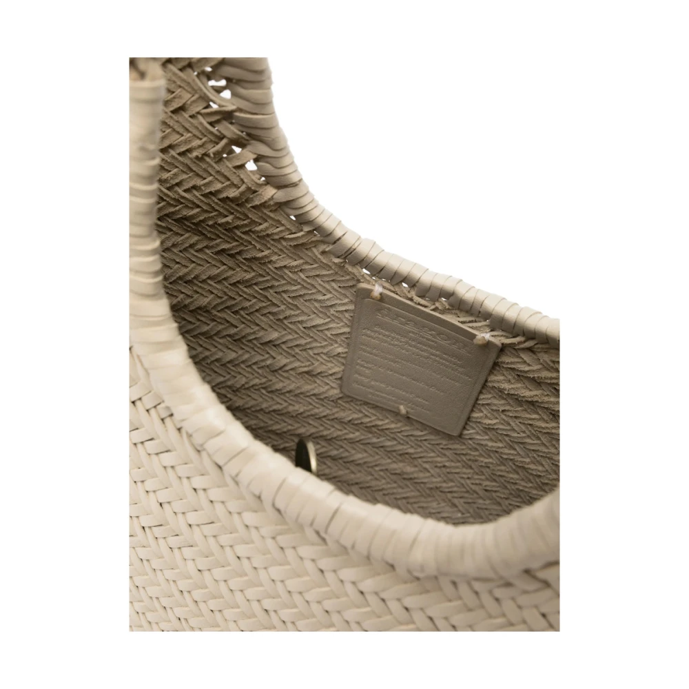 Dragon Diffusion Gevlochten Schoudertas met Logopatch White Dames