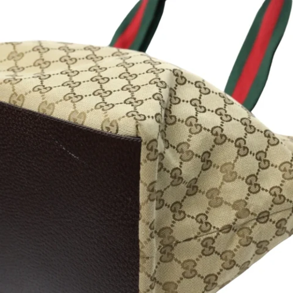 Gucci Vintage Pre-owned Fabric gucci-bags Beige Dames