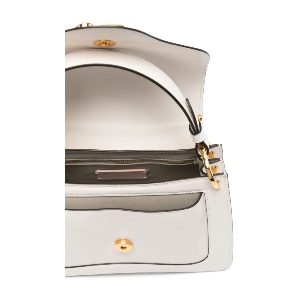 Coccinelle Witte Foldover Tas met Afneembare Band White Dames