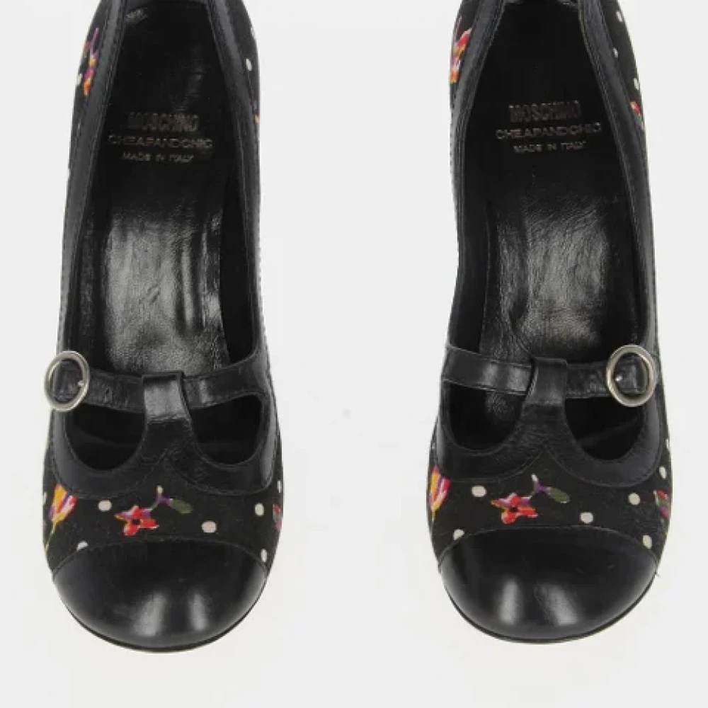 Moschino Pre-Owned Pre-owned Canvas heels Black Dames