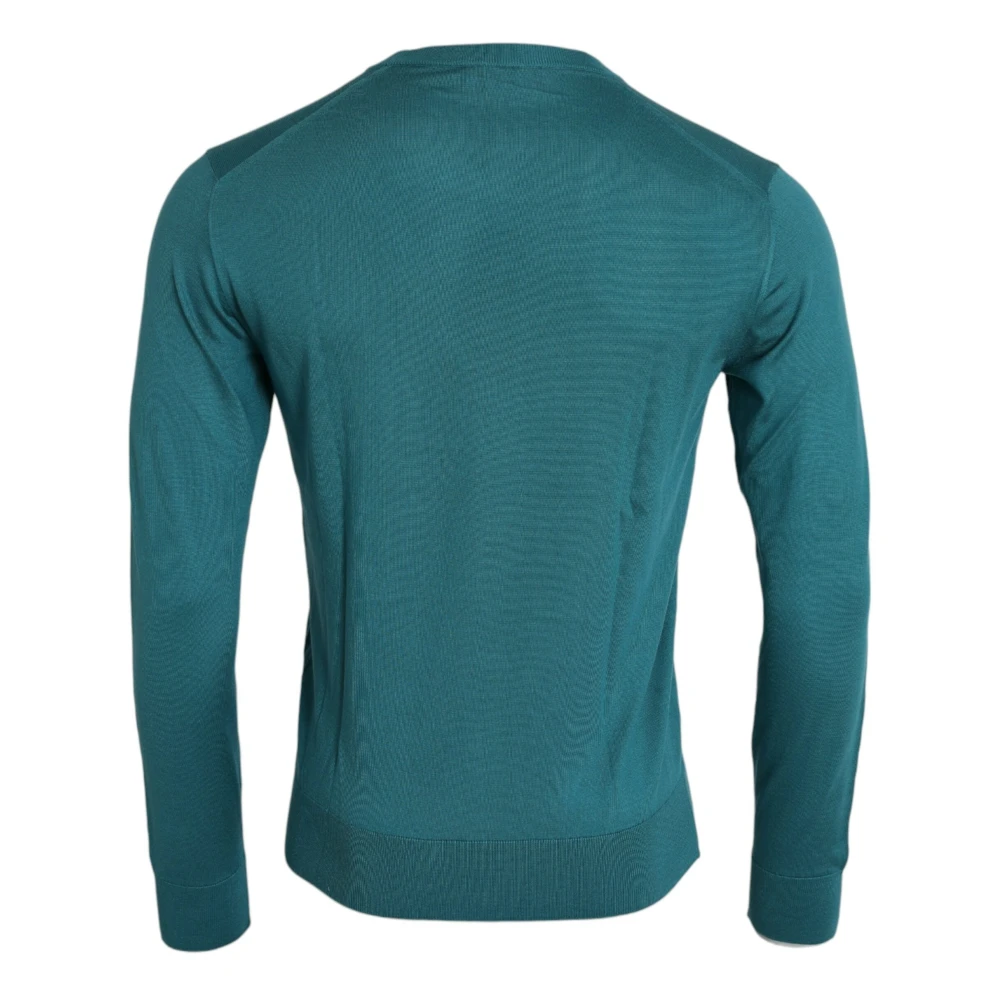 Dolce & Gabbana Zijden Ronde Hals Trui Green Heren