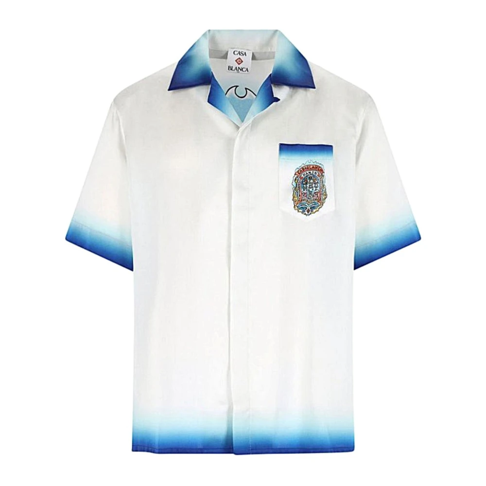 Casablanca Men's Multicolor Short Sleeve Shirts, L, Camicia