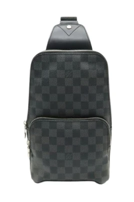Pre-owned Avenue Damier Graphite axelremsväska