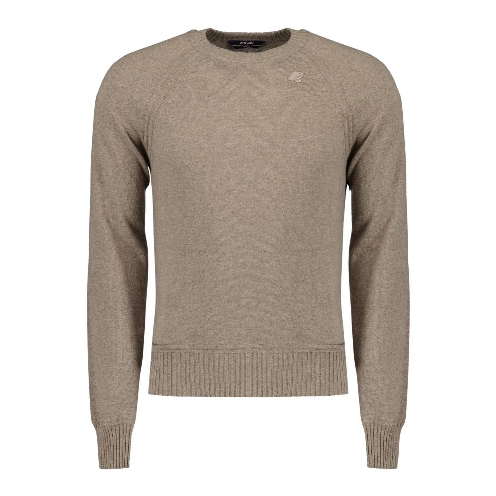 K-Way Uomo Beige Maglie, L, New,