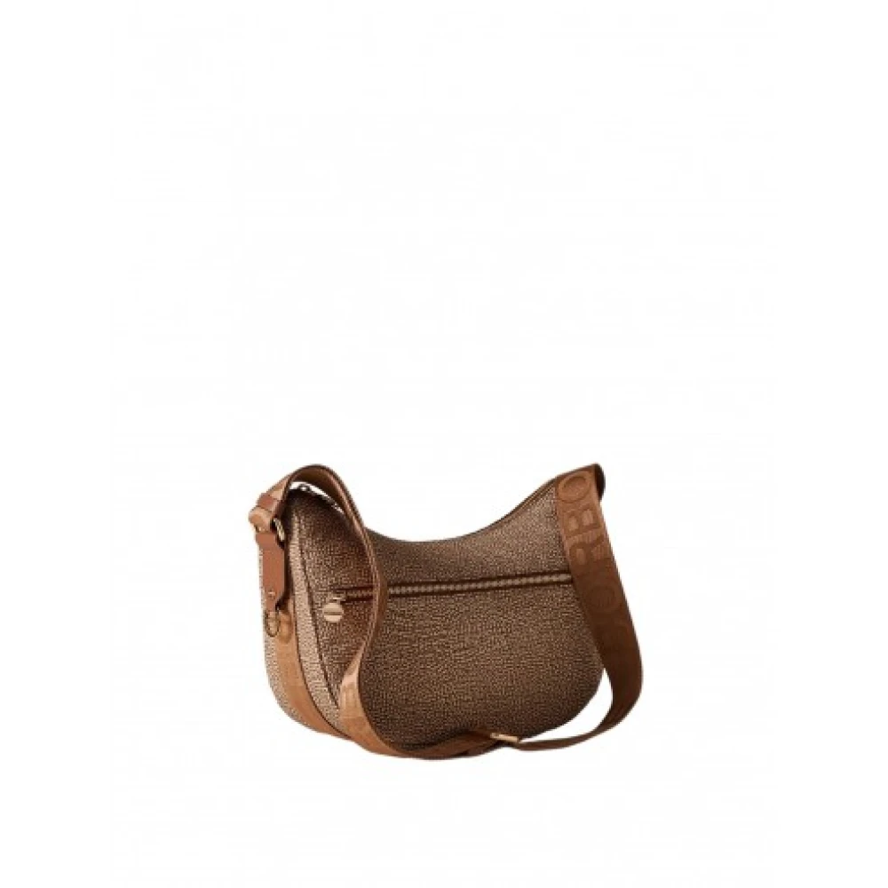 Borbonese Kleine Beige Bruine Luna Tas Brown Dames