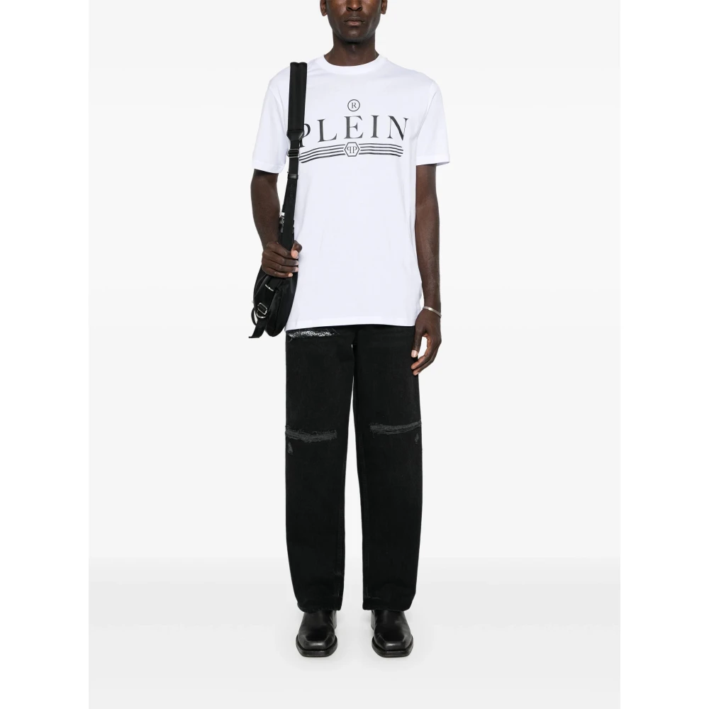 Philipp Plein Witte T-shirts en Polos met Plein Print White Heren