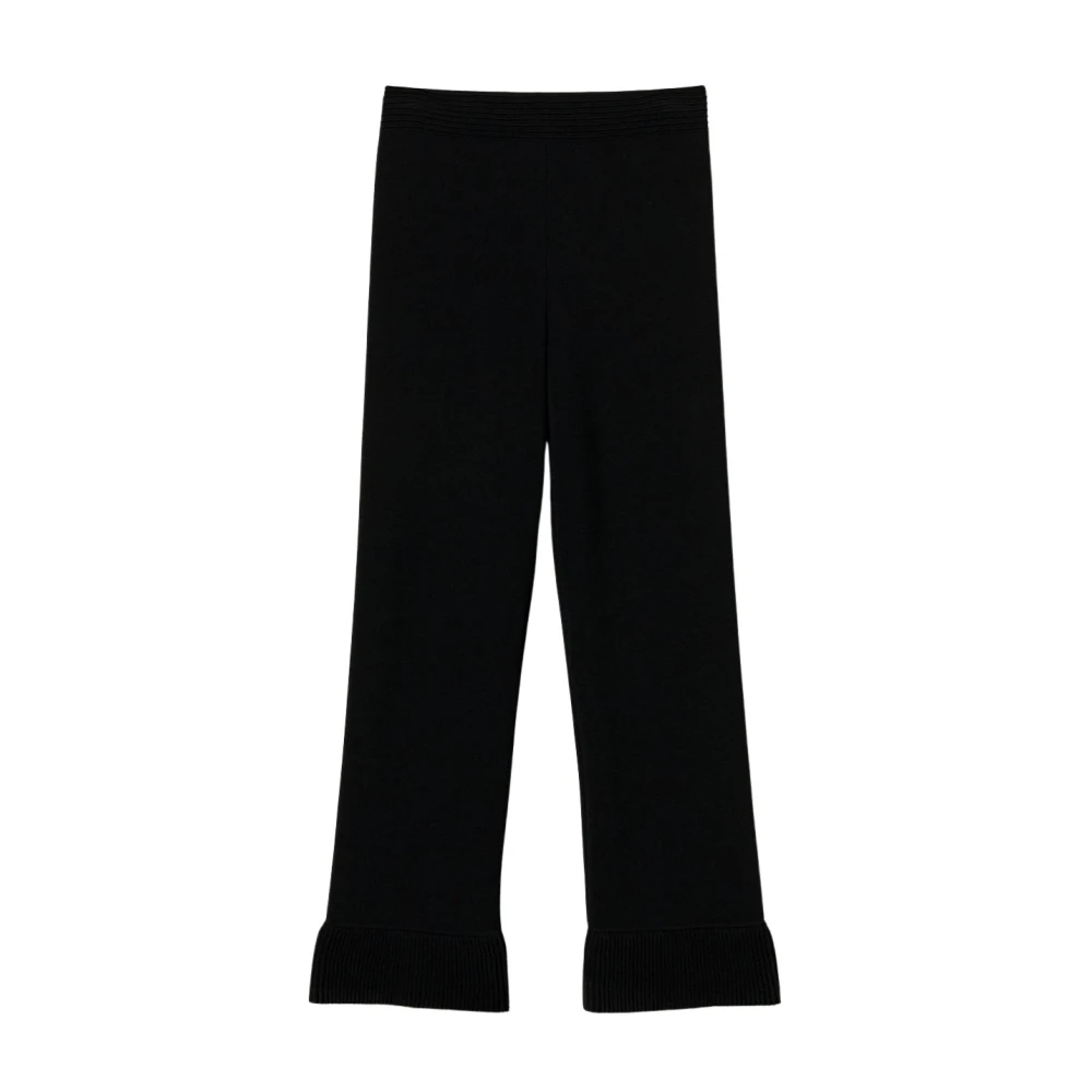 Twinset Elegante Viscose Blend Broek Black Dames