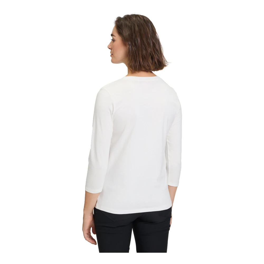 Betty Barclay Casual Basic Shirt met Ronde Hals White Dames