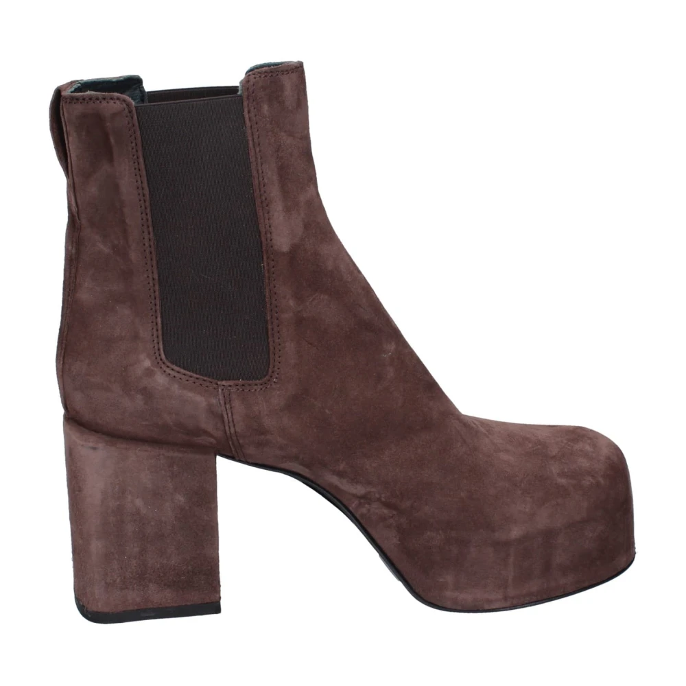 Moma Women's Brown Suede Ankle Boots - Heeled Boots - 4 Uk - Shoes