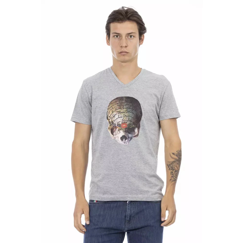 Trussardi Mannelijk Grijs Tops Heren, Xl, Katoen, Action T-Shirt