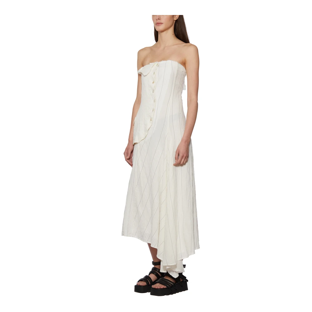 Marc Le Bihan Lange Linnen Jurk Beige Dames