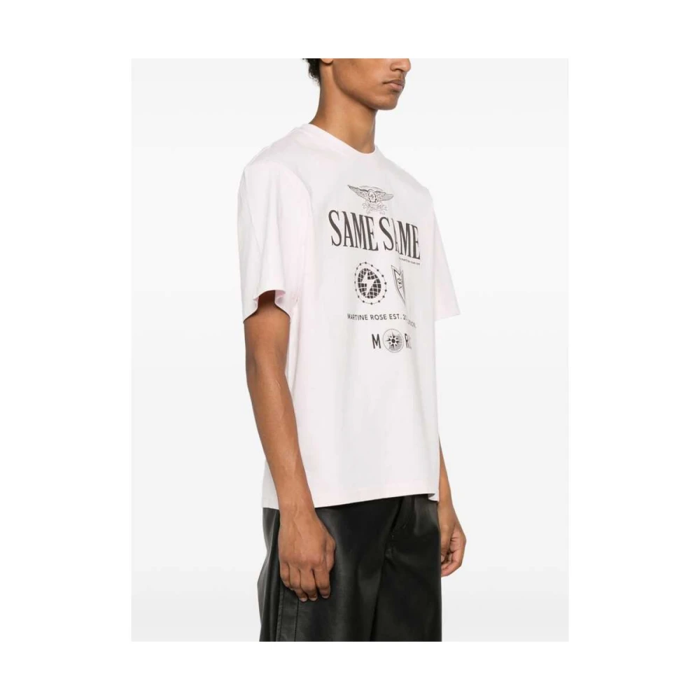 Martine Rose Grafische Print Crew Neck T-shirt Pink Heren